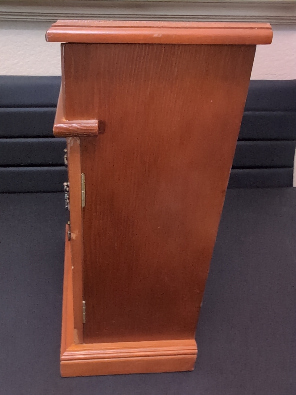 Wood Finish Jewelry Armoire with Glass Door - Brown - Picture 13 of 14